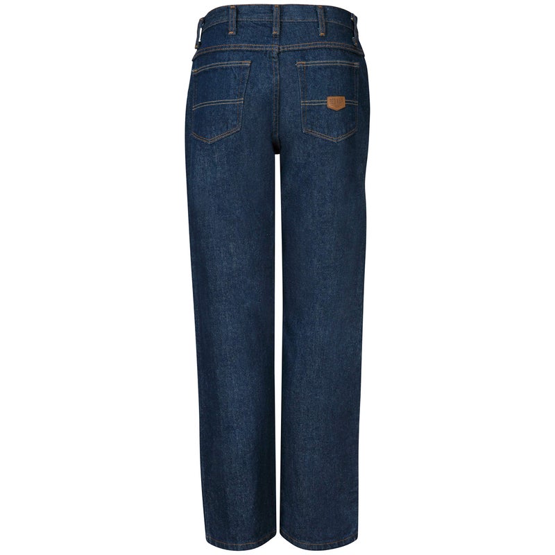 Red Kap Men's Relaxed Fit Jean, Prewashed Indigo, 38x30 - Image 4